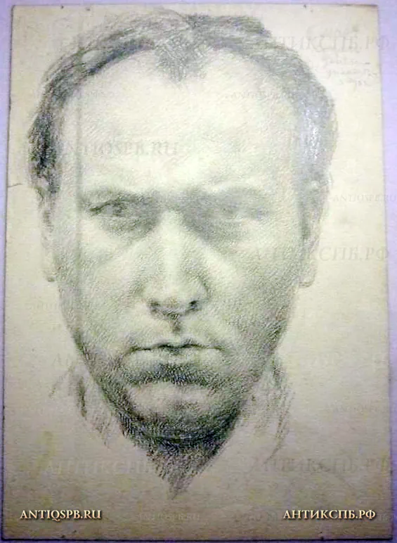 Рисунок "Автопортрет". Художник: Поляков Александр Иванович. №100